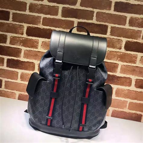 gucci black backpack gg supreme|gucci supreme canvas backpack.